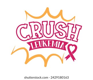 crush leucemia tipografía diseño de camiseta