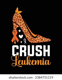 DISEÑO DE TSHIRT VECTOR DE LEUKEMIA DE CRUSH