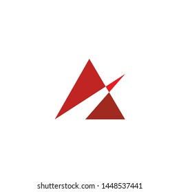 Crush triangle logotype, icon, vector illustration