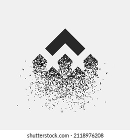 Crushed Binance coin Symbol. Simple illustration of Binance coin. Concept of internet cryptocurrency.  International stock exchange. Binance Mining Stocks Getting Crushed