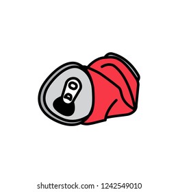 Crushed can icon