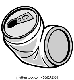 Crushed Can Illustration