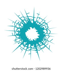 Crushed glass hand drawn, vector illustration