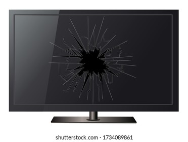 Crushed glass hand drawn, vector illustration