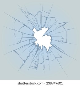 Crushed glass, hand drawn, vector illustration