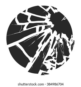 Crushed glass, hand drawn, vector illustration