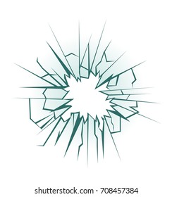 Crushed glass hand drawn, vector illustration