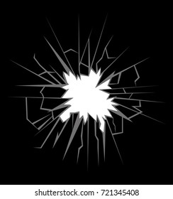 Crushed glass hand drawn, vector illustration
