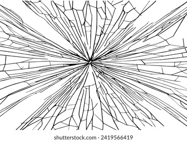 Crushed mirror or broken surface of glass