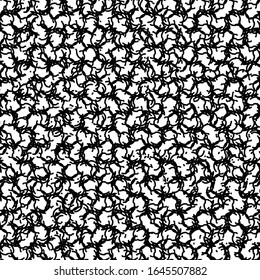 Crushed pellets background. Fleece texture. Graphics in black and  white.