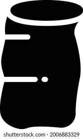 crushed tin vector glyph flat icon
