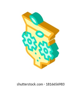 Brecher Ausrüstung isometrische Icon Vektorgrafik. Brecherausstattungszeichen. einzelne Symbolillustration
