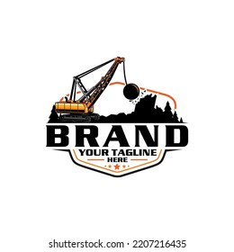 Crusher Heavy Equipment Dump Truck Logo