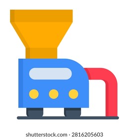 Crusher Icon Flat Style Vector Illustration