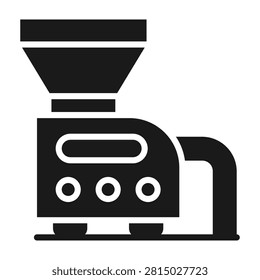 Crusher Icon Glyph Style Vector Illustration