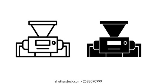 crusher Icon set. Symbol isolated white background. vector illustration. color editable.