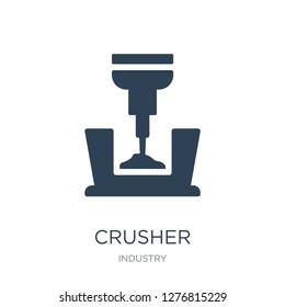 crusher icon vector on white background, crusher trendy filled icons from Industry collection, crusher vector illustration