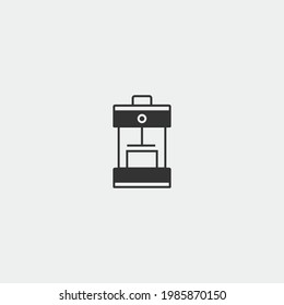 Crusher vector icon illustration sign