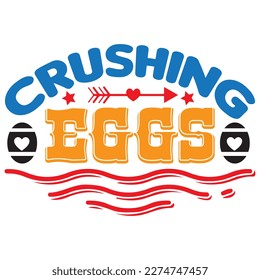 Crushing Eggs T-shirt Design Vector File