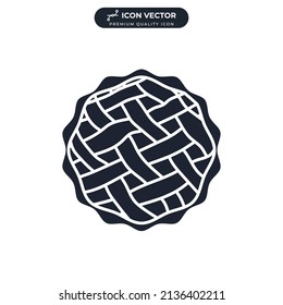 crust apple pie icon symbol template for graphic and web design collection logo vector illustration