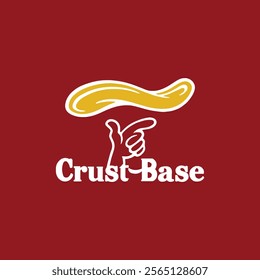 Crust Base Pizza Logo vector design template