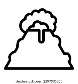 Crust volcanic icon outline vector. Magma fire. Mountain volcano