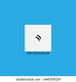 crustacean icon sign signifier vector