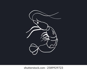 It is crustacean, shrimp or prawn line art. 