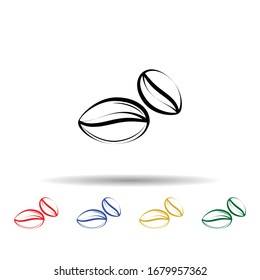 Crustaceans, fruit, coffee multi color icon. Simple thin line, outline vector of crustaceans icons for ui and ux, website or mobile application