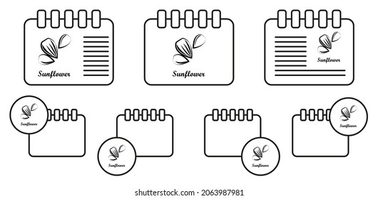Crustaceans, fruit, sunflower vector icon in calender set illustration for ui and ux, website or mobile application