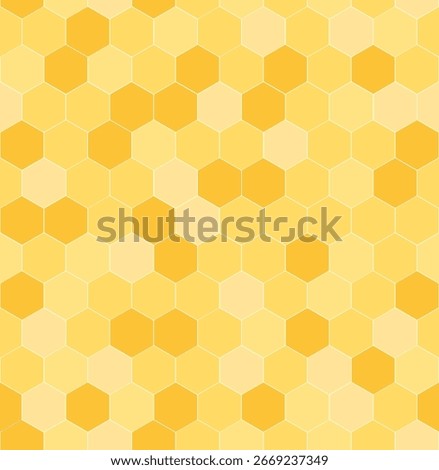 Crusted honeycomb seamless pattern. Honey combs background, vector illustration.