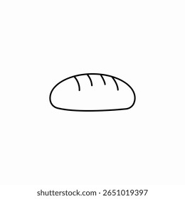 pão crosta ícone símbolo vetor