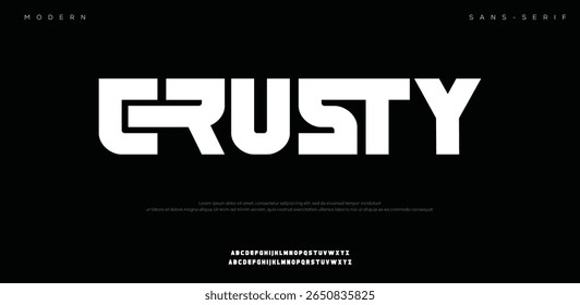 Crusty modern stylish capital alphabet letter logo design