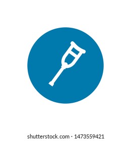 Crutch or crutches icon with flat design element