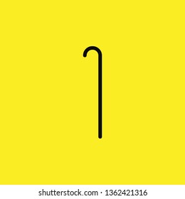 crutch for the elderly icon vector