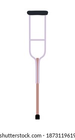 crutch with fgray color in white background vector illustration design