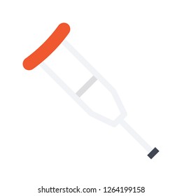 Crutch Flat Icon