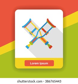 Crutch flat icon
