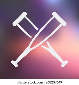 Crutch icon. 