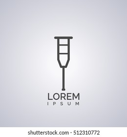 Crutch icon design