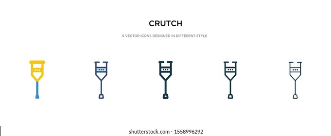 crutch icon in different style vector illustration. two colored and black crutch vector icons designed in filled, outline, line and stroke style can be used for web, mobile, ui