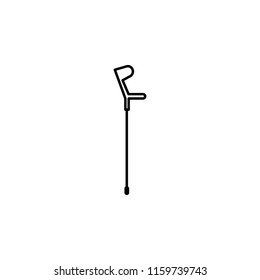 crutch icon. Element of disabled icon for mobile concept and web apps. Thin line crutch icon can be used for web and mobile