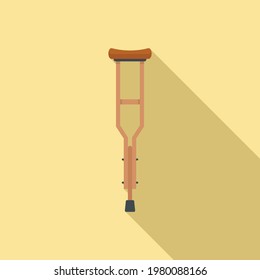 Icono de muleta. Ilustración plana del icono del vector de crucero para el diseño web