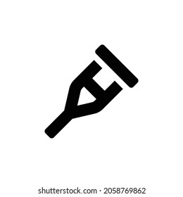 crutch Icon. Flat style design isolated on white background. Vector illustration