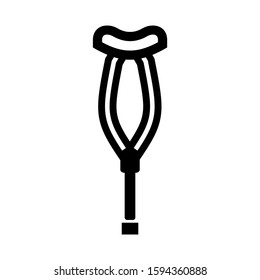 crutch icon isolated sign symbol vector illustration - high quality black style vector icons
