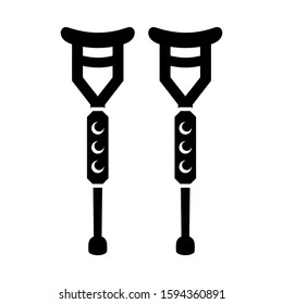 crutch icon isolated sign symbol vector illustration - high quality black style vector icons
