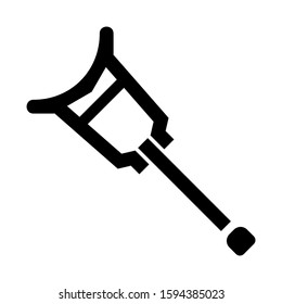 crutch icon isolated sign symbol vector illustration - high quality black style vector icons
