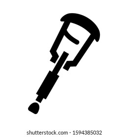 crutch icon isolated sign symbol vector illustration - high quality black style vector icons
