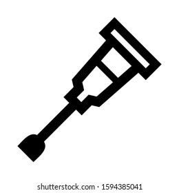 crutch icon isolated sign symbol vector illustration - high quality black style vector icons
