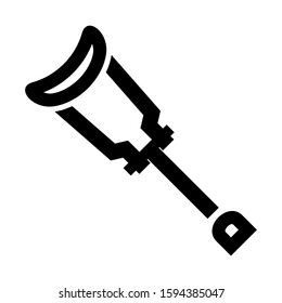 crutch icon isolated sign symbol vector illustration - high quality black style vector icons
